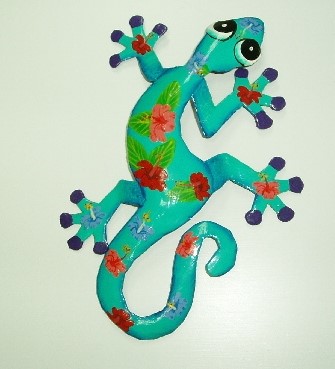 18in Paulo Metal Gecko Wall Decor